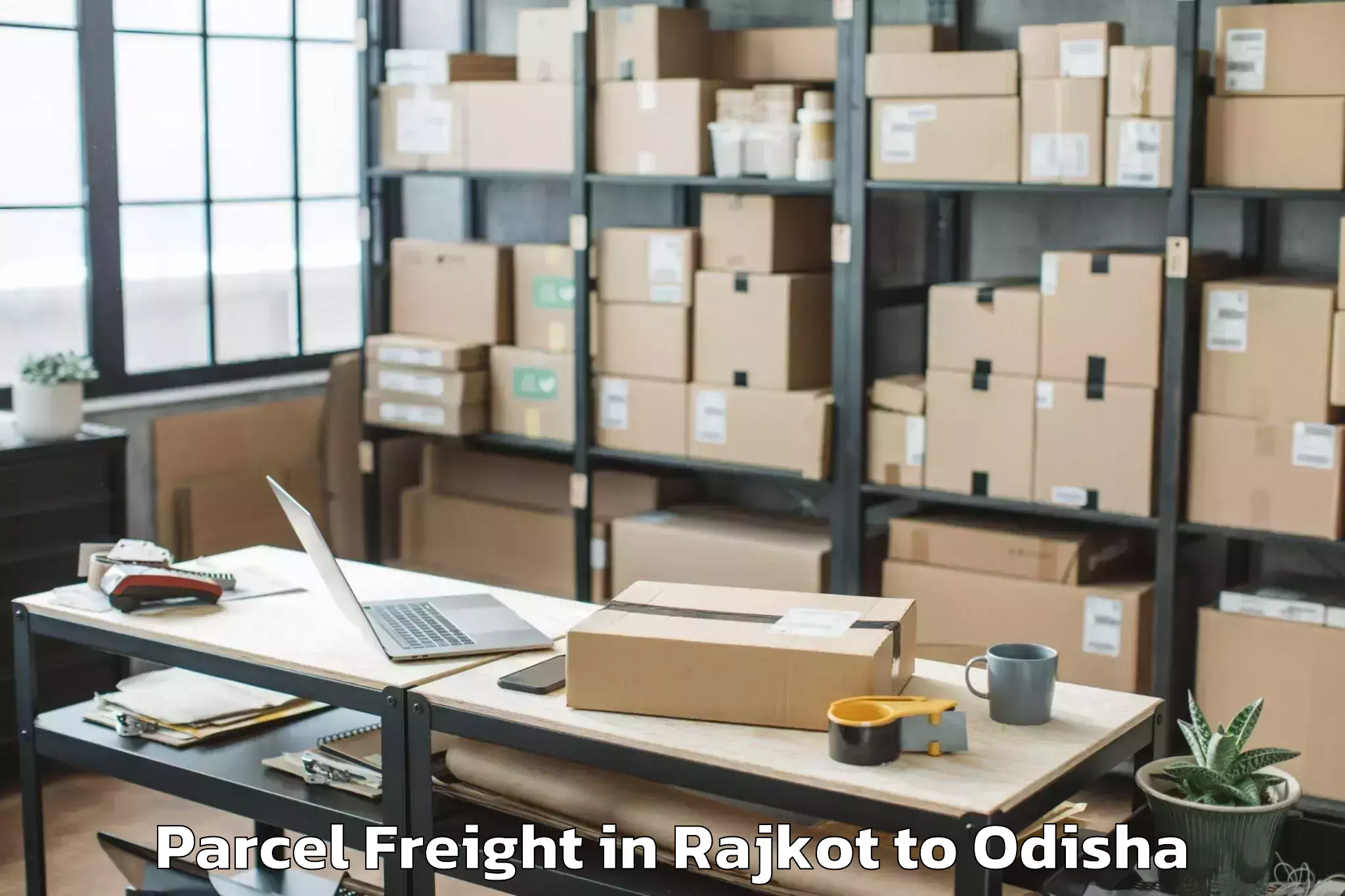 Book Rajkot to Baudh Parcel Freight Online